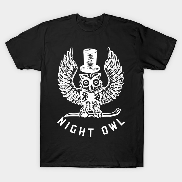 Night Owl - Wildlife-Sleep Is For The Weak - Hussle T-Shirt by Merchenland
